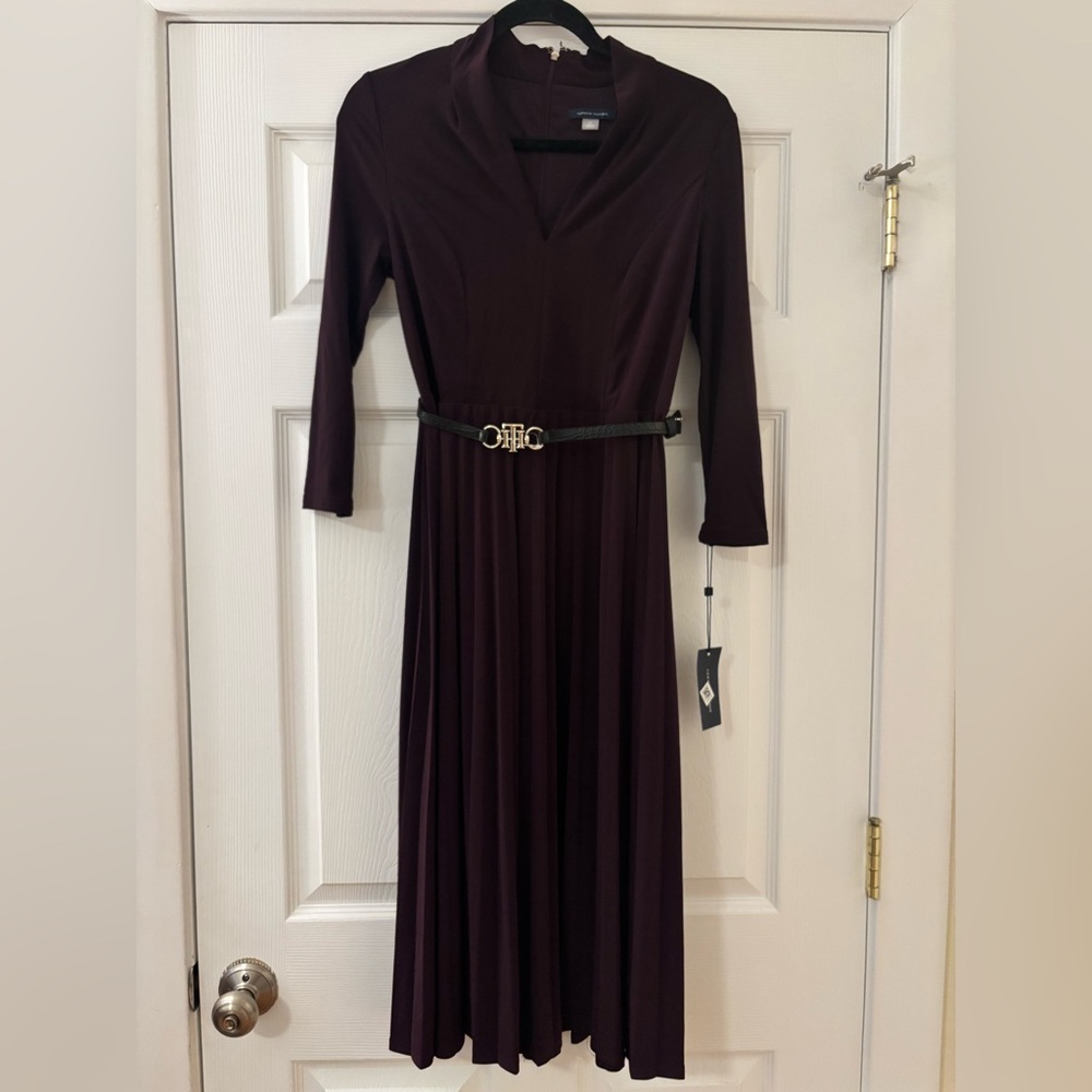 Elegant long sleeve Dress with Belt